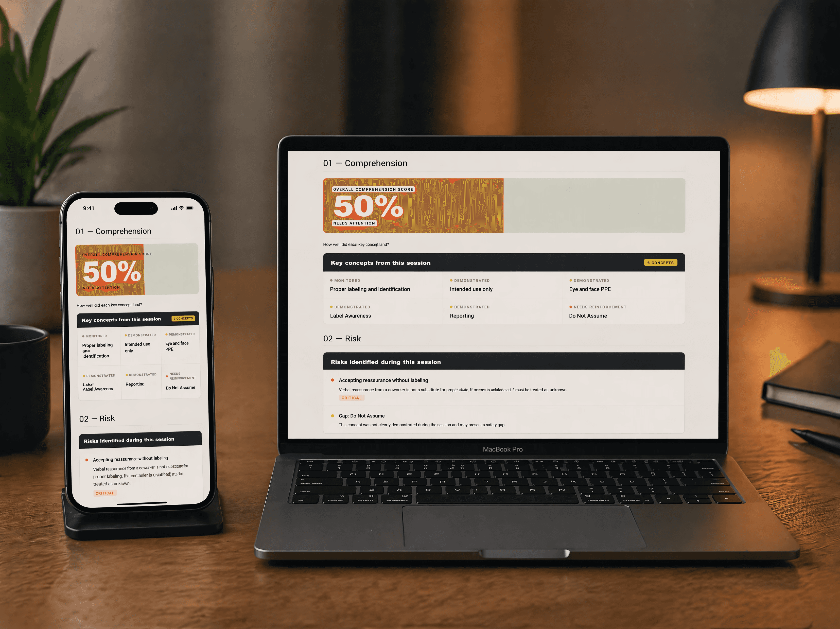Analytics interface visual showing insight-rich conversational data